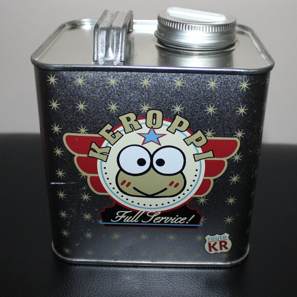 3/$188❤️vintage 1996 Sanrio Keroppi Full Service! Arizona Gas Can Tin Coin Bank - Picture 1 of 10